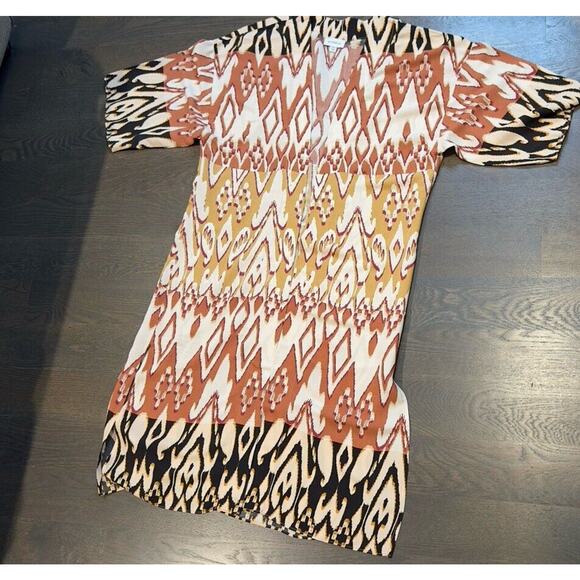 NWOT EVEREVE Mila Long Wrap Kimono Cover Up Open Front Boho XS/S Boho Festival - Picture 3 of 4